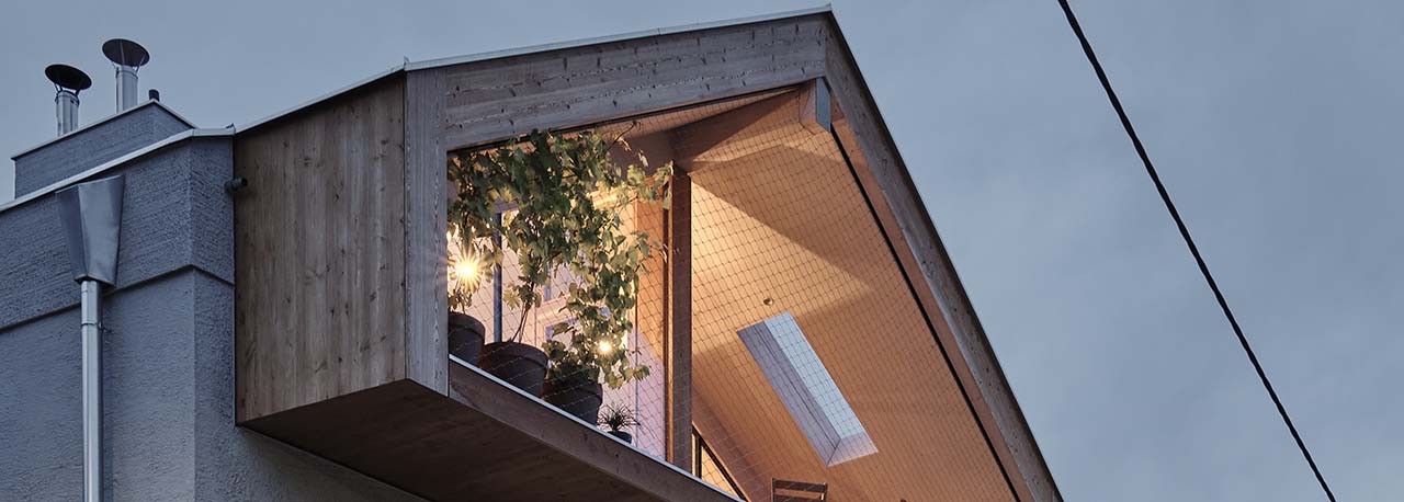 Projekt nove gradnje pokazuje VELUX krovne prozore - Potkrovlje u Innsbrucku