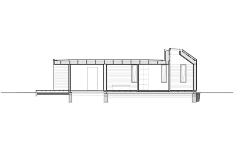 A Summer House in Rørvig - Section (Architect: Elkiær + Ebbeskov Arkitekter APS)